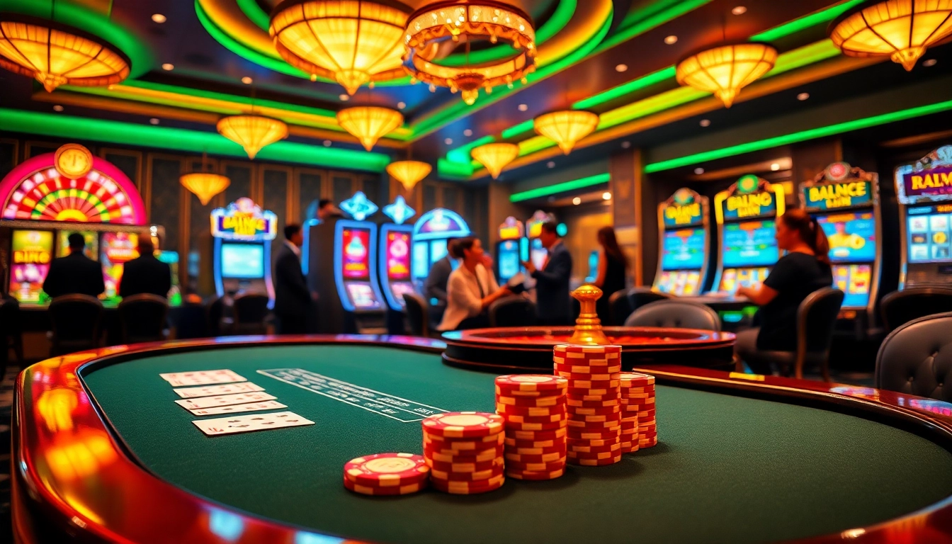 Players engaging with Jun88 phiên bản 1 at a vibrant casino table filled with action and excitement.