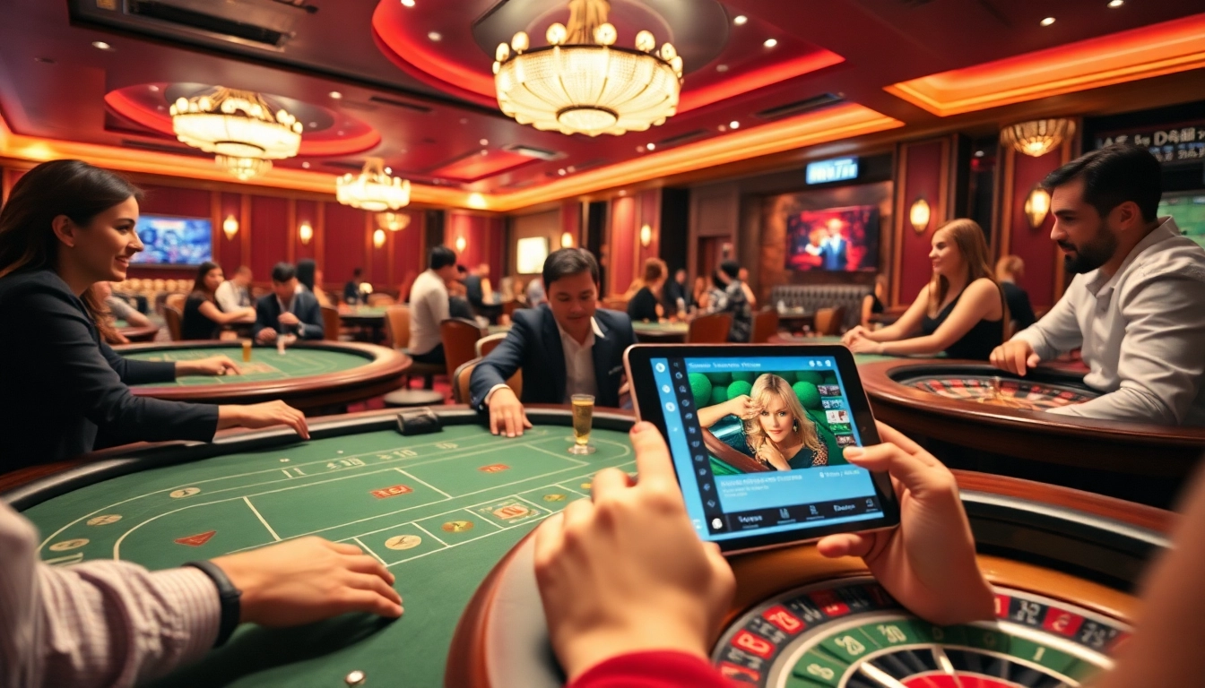 Experience the thrill of online gaming at vin777.gb.net with vibrant casino tables and engaging players.