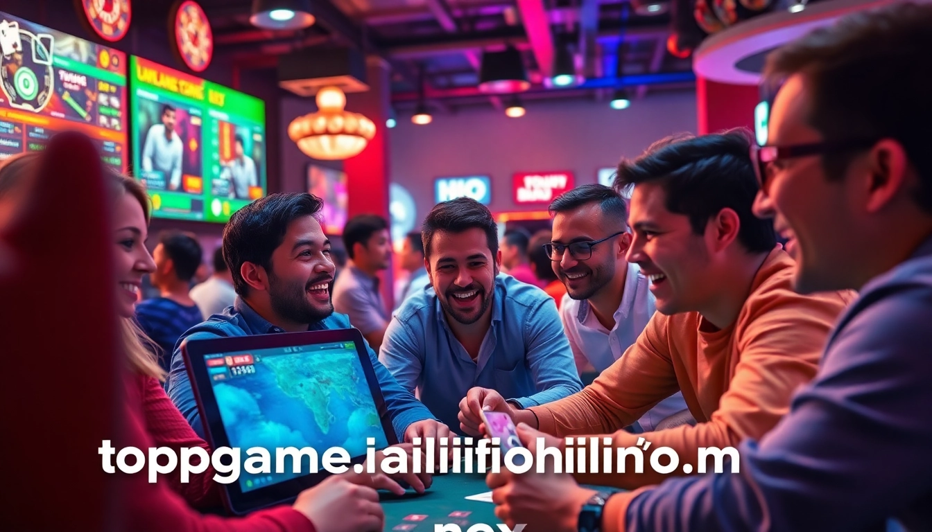 Exciting online card games experience at topgamebaidoithuong.mx with vibrant players and engaging graphics.