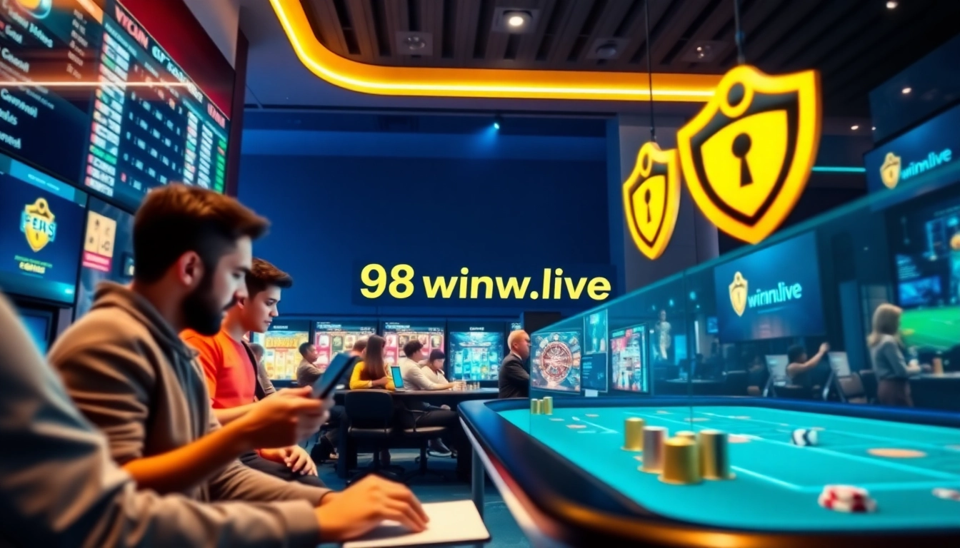 Experience online gaming at 98winwin.live with a vibrant interface showcasing exciting games and sports betting.
