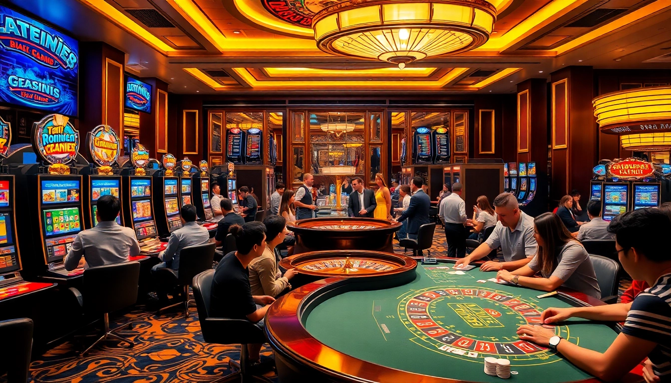 Experience the thrill of nohu gambling with vibrant slots, elegant decor, and engaged players.