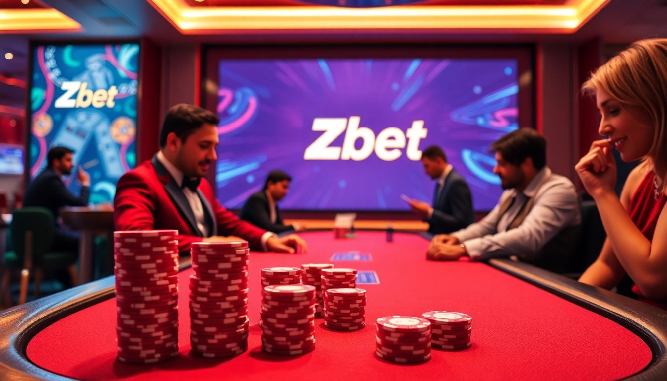 Experience top gambling action at z bet with an exciting poker table scene.